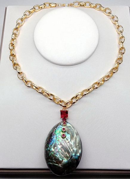 Cadenas HABITOO Natural Multi Color Abalone Shel 14k Relleno Cadena de oro Collar Joyería para mujer Gargantilla