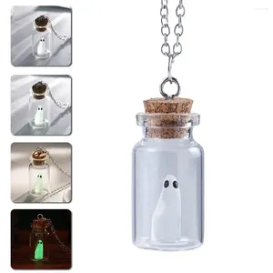 Kettingen Halloween Glow Ghost Ketting Tiny In Een Fles Kettingen Sieraden Charm Verklaring Vrouwen Hanger Vriend J1v9