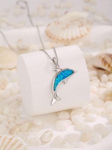 Chains Han Hao S925 Sterling Silver Uncommon en Chic Dolphin Necklace for Women - Nieuwste European American Ins Design