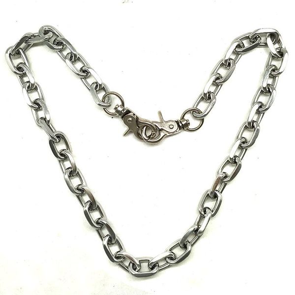 Cadenas hechas a mano hombres mujeres unisex punk cadena collar calle gargantilla metal collar gótico kolye hip hop ketting