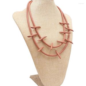 Kettingen handgemaakte rubberen ketting voor vrouwen boho hangers gothic eenvoudige ketting choker Koreaanse mode diy sieraden gelaagd cadeau