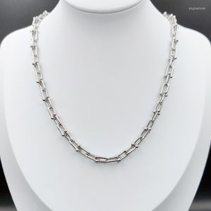 Kettingen Hoge kwaliteit S925 Sterling Zilver Klassieke U-vormige ketting voor mannen en vrouwen Mode-sieraden Feestvakantiegeschenken