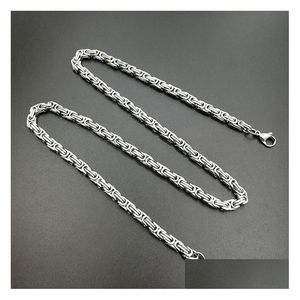 Kettingen Hip Hop Mode Roestvrij Staal Heren Ketting Chain Link Byzantijnse Tennis Cubin Bar Lichaamssieraden Groothandel Drop Delivery Sieraden Dhtpc