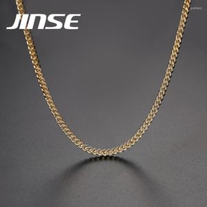 Ketens hiphop link ketting stoeprand Cubaanse heren ketting zilveren kleur koper charme kettingen voor mannen davieslee mode sieraden cadeau giftchains godl22