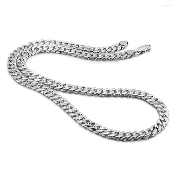 Chaînes Hip-Punk Solide 925 Sterling Silver Miami Cuban Link Pour Hommes Femme Collier De Mode 18-30 Pouces Chaîne Gourmette Unisexe Bijoux Cadeau