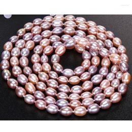 Chaînes Énorme Mer du Sud 13-14mm Rose Lavande Multicolore Perle Collier 38" Argent 925