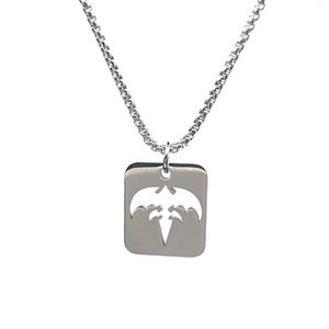 Ketens ICP sieraden Queensryche Tri-ryche logo metaal roestvrijstalen hanger ketting ketting tag charme rolo ketting 24inch