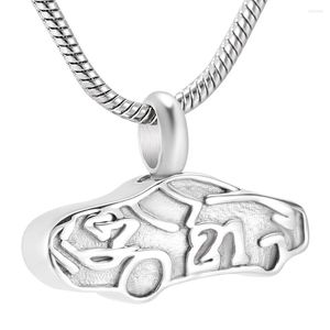 Chaînes IJD10004 Collier de souvenir de cercueil de voiture de crémation en acier inoxydable pour cendres urne de bijoux pendentif commémoratif aimé