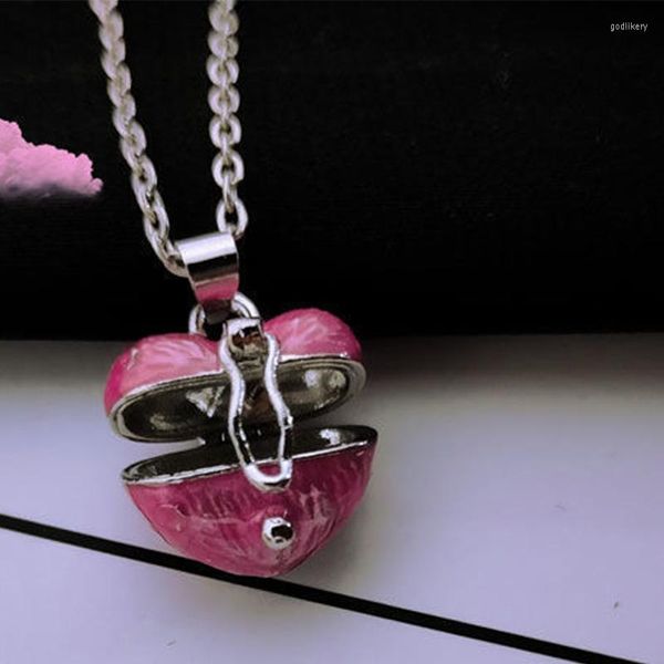 Cadenas Ins personalidad Punk Kawaii Vintage corazón puede abrir la caja cadena de clavícula collar de moda joyería Kpop Goth para mujeres