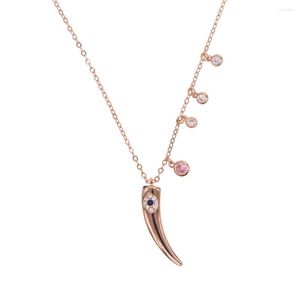Ketens Italiaanse hoorn charme amulet ketting rosé goud kleur talisman sieraden lucky hanger
