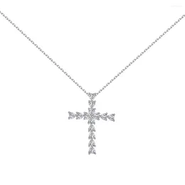 Chaînes japonaises et coréennes de luxe S925 Collier en argent sterling pour femmes avec sens de l'amour de haute qualité Zircon Stone incrusté