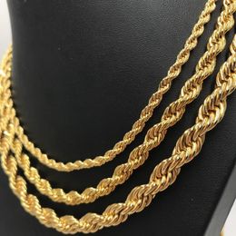 Ketens sieradenketens kettingen hangers sieraden24k kleur gevuld voor mannen en vrouwen ketting armband goud touwketen hoog kwaliteit deli