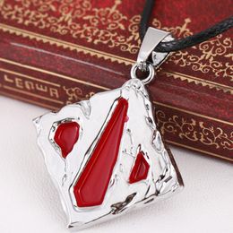 Ketens juwelen game dota 2 logo metal charm hanger ketting cosplay sieraden cadeau accessoiresschains