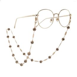 Ketens JGL0013 2022 Nieuwste ontwerpbal kralen oogketen gouden mode zonnebril lanyard riem koord vrouwen brillen brillen
