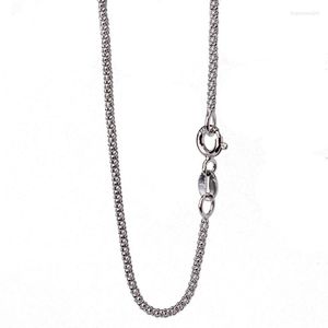 Chaînes JustNeo Solid 925 Sterling Silver Popcorn Chain Necklace Basic For PendantsChains
