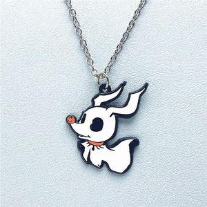 Chaines Jyyh Horror Halloween Cartoon Anime entourant le petit collier de chien blanc de haute qualité bijoux de bijoux en gros