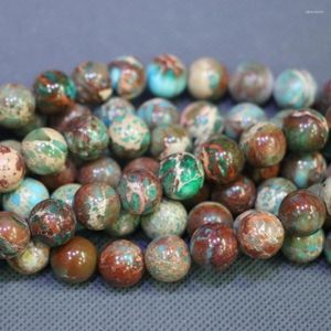 Chaînes Kindgems 10mm pierre rouge collier perles tranche de sédiment lâche foré dalle femmes accessoires de mode fabrication de bijoux