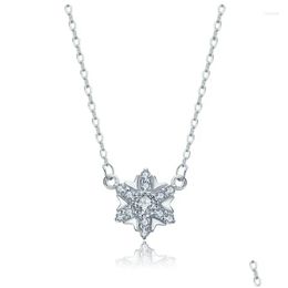 Chaînes Édition coréenne Drill-In Snow Fashion Trim O-Cross Collier Cadeau de Noël Drop Livraison Bijoux Colliers Pendentifs Otomk