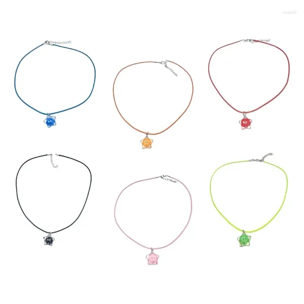 Chaînes coréennes Fun Star Pendentif Collier Sweet Clavicule Chaîne Bijoux pour femmes