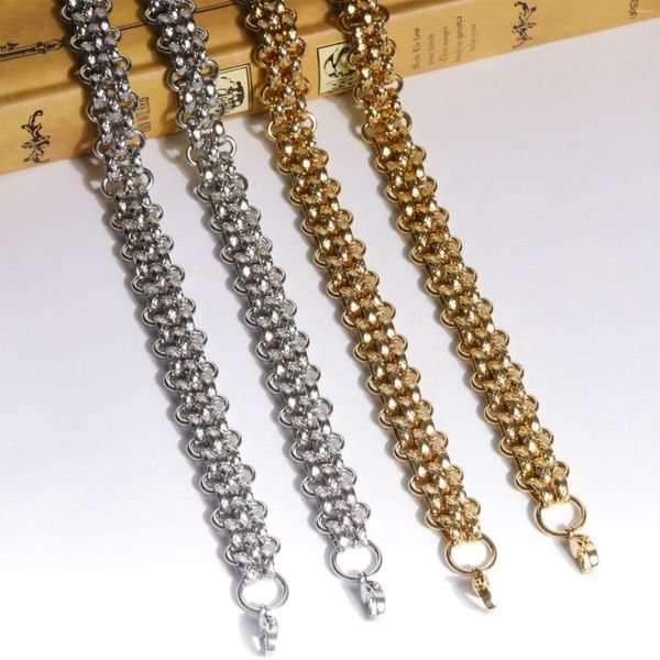 Cadenas KouCh Hombre de lujo Collier de acero inoxidable Grueso Chapado en oro Collar al por mayor Kpop Punk Declaración Joyería en el cuello