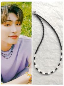 Cadenas KPOP Mingi Collar con cuentas Estilo de punk coreano Ateez Atiny For Fans Collection Rock Hip-Hop Groker Joyería Handmade