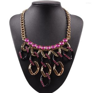 Kains nieuwste model Fashion Rhinestone Crystal Necklace for Women Gold Color Chain Girls Gift Sieraden Groothandel