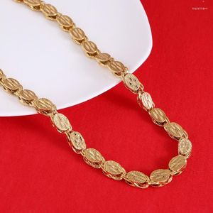 Longitud de las cadenas 60 cm Ancho 7 mm Collares gruesos etíopes Color dorado África Eritrea Cadena gruesa Joyería árabe de Dubai