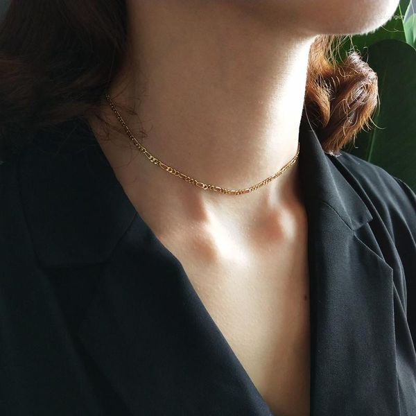 Cadenas Louleur 925 Collar de cadena de plata esterlina Moda de oro de 37 cm Corbolo irregular para mujeres Encantos de joyería
