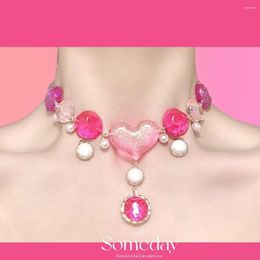 Ketten Liebe Halskette: Super schöne und flexible Halskette Sommer vielseitige Internet-Berühmtheit süßes Sondermodell