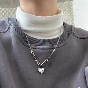 Ketens houden van hanglagige ketting vrouwelijke ins trend hiphop punk hoodie trui ketting mode voor vrouwen Koreaanse sieraden