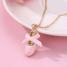 Chaînes Luoluobaby 1 pièces mignon Ballet chaussures pendentif collier pour enfants filles amitié BFF colliers ami bijoux cadeaux