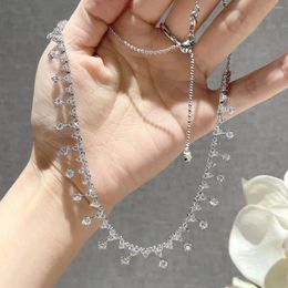 Cadenas de lujo Moissanite Diamond Necklace Real 925 Sterling Silver Compromiso Boda Chocker para mujeres Joyería nupcial