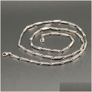 Chaînes M 50/55/60/65/70/75 cm en acier inoxydable 316L chaînes irrégulières à la main pour pendentif colliers femmes hommes enfants bijoux de fête Drop Deli Dhtw6