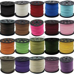 Kettingen m 90 Meter Macrame Gevlochten Faux Suede Koord Leer Kant DIY Handgemaakte Kralen Armband Sieraden Maken Platte Draad String Touw 230728