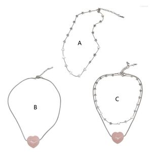 Chaînes M2EA Layered-Necklace Délicat Spike-Choker Collier Bijoux Pour Femme Fille Ado