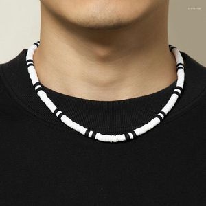 Ketens man bohemia witte zwarte kraal hars choker ketting voor vrouwen eenvoudige minimalistische ketting nekjes mode sieraden geschenken