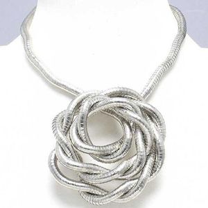 Fabrication de chaînes, collier Flexible pliable en fer plaqué K blanc de 5mm 90cm, 1 pièce/paquet 13837302