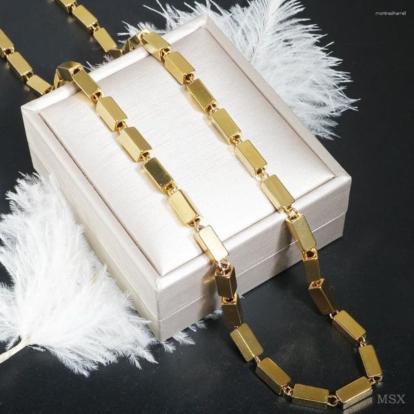 Chaines Collier en métal mat pour les hommes Fashion Fashion Punk Gold Color Choker PART