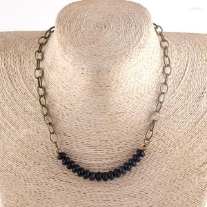 Chaînes MD mode bohème bijoux accessoire rétro chaîne maillons pierre collier femme Boho cadeau goutte