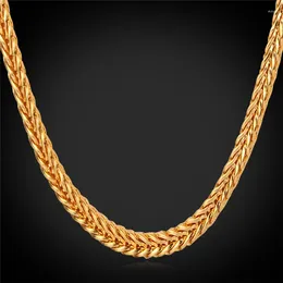 Chaines Collier Men 4 mm 55cm 22 "Franco Franco Colliers de couleur or à la mode pour bijoux N850