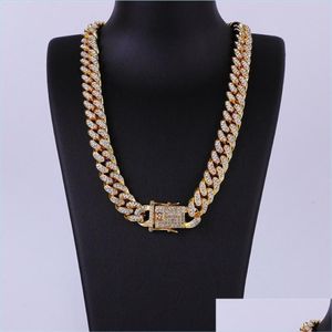 Chaînes pour hommes, ton or 18 carats, chaînes en acier inoxydable 316L, collier cubain, chaîne à maillons gourmette avec fermoir en diamants, 8mm, 10mm, 12mm, 14mm, 1251x