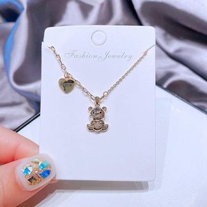 Ketens migga zirkoon kristal geplaveid schattige dieren tijger hanger ketting goudkleur vergulde vrouwen nek ketting sieraden