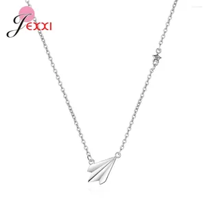Cadenas Minimalista Auténtica 925 Cadena de clavículas de aguja de plata para mujeres Accesorios de joyería de feminina exquisita de feminina