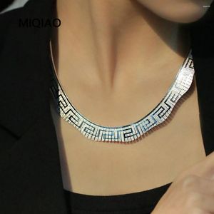 Chains MIQIAO Italian S925 Silver Necklaces For Women Necklace Women's Neck Chain Fashion Personality Accessories
