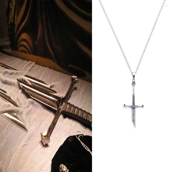 Chaînes film Aragorn Narsil épée brisée Cosplay collier bijoux Style Vintage garçons et filles cadeau de vacances