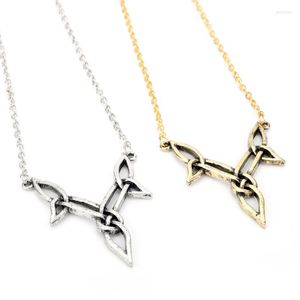 Chaînes MQCHUN Viking Colliers Celtics Noeud Croix Pendentif Amulette Collier Bijoux Pour Cadeau Fait Main Femmes Hommes -30