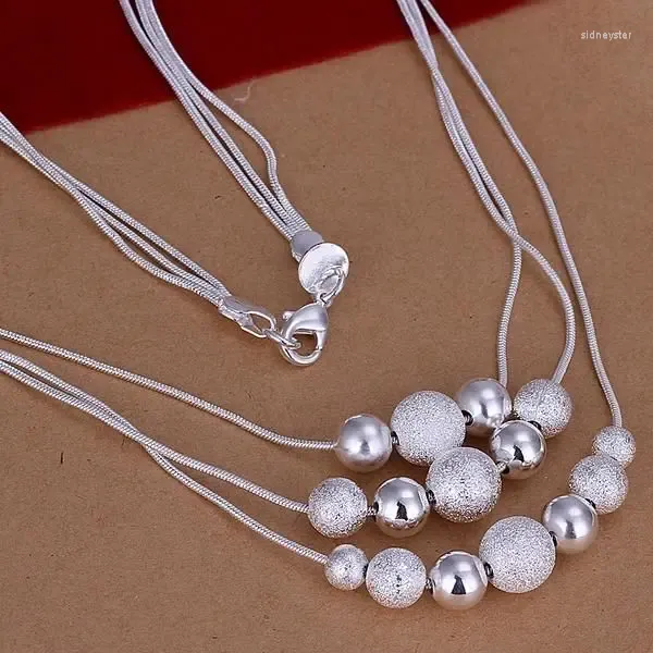 Chaînes Multi Haricots Colliers Joli Collier Plaqué Argent Pour Femmes En Gros Charme Cadeaux De Noël Bijoux De Mode N020 Fête De Mariage