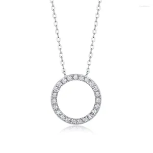 Chaines N13190 LEFEI Fashion Trend Luxury Classic Classic Moisanite Comme vous souhaitez Collier Circle For Charm Women S925 Silver Party Bijoux Cadeaux