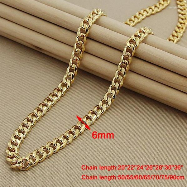 Chaînes Nareyo 24k Gold Hommes Chaîne Cubaine Colliers Hip Hop Bijoux En Gros Couleur Long Big Chunky Collier 20-36 pouces