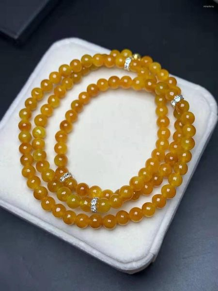 Chaînes Naturel Classe A Perles De Jade Jaune Bracelet Collier Accessoires Bijoux Mode Femmes Cadeau